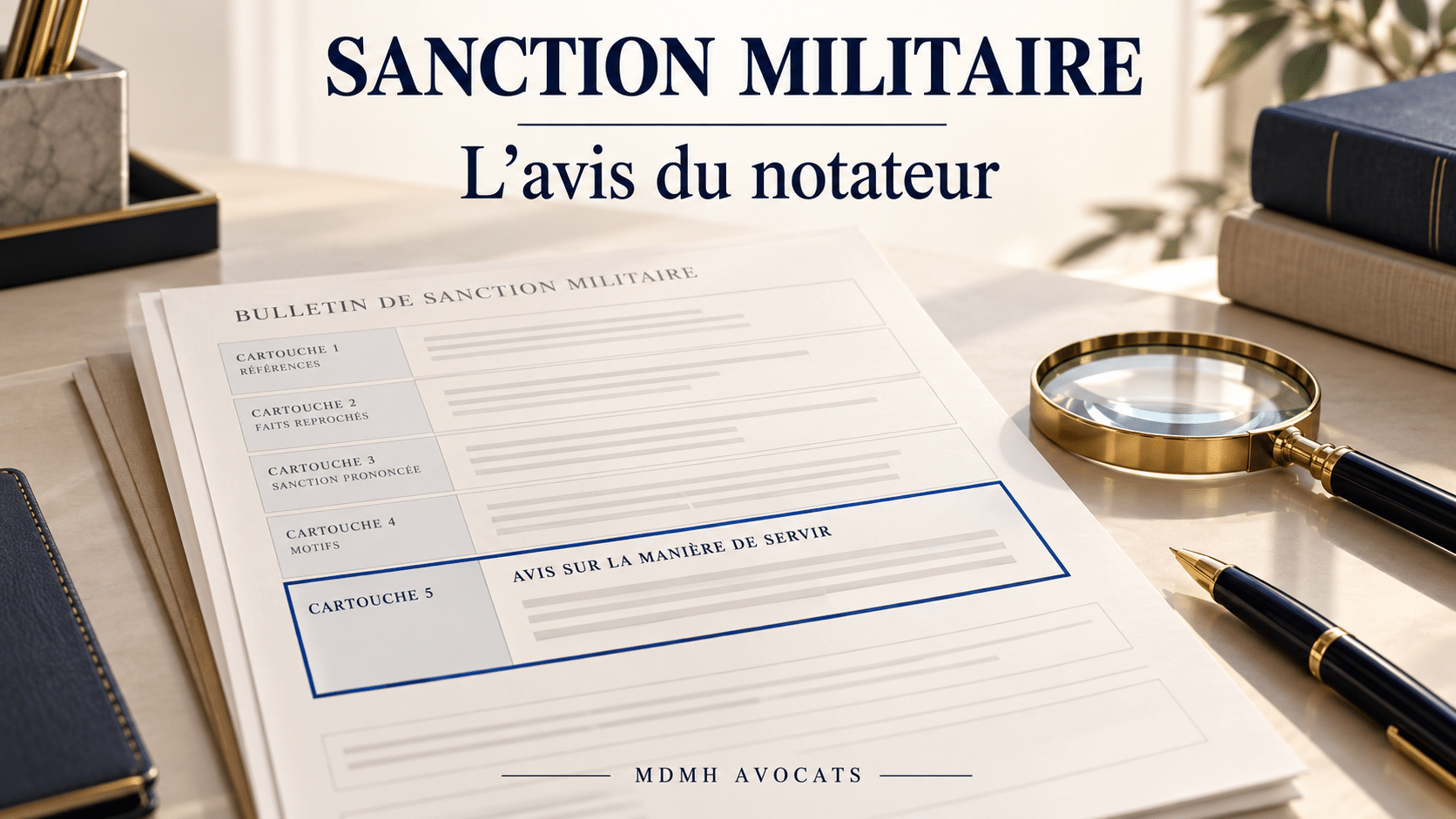 llustration d&rsquo;un bulletin fictif mettant en &eacute;vidence l&rsquo;avis sur la mani&egrave;re de servir.